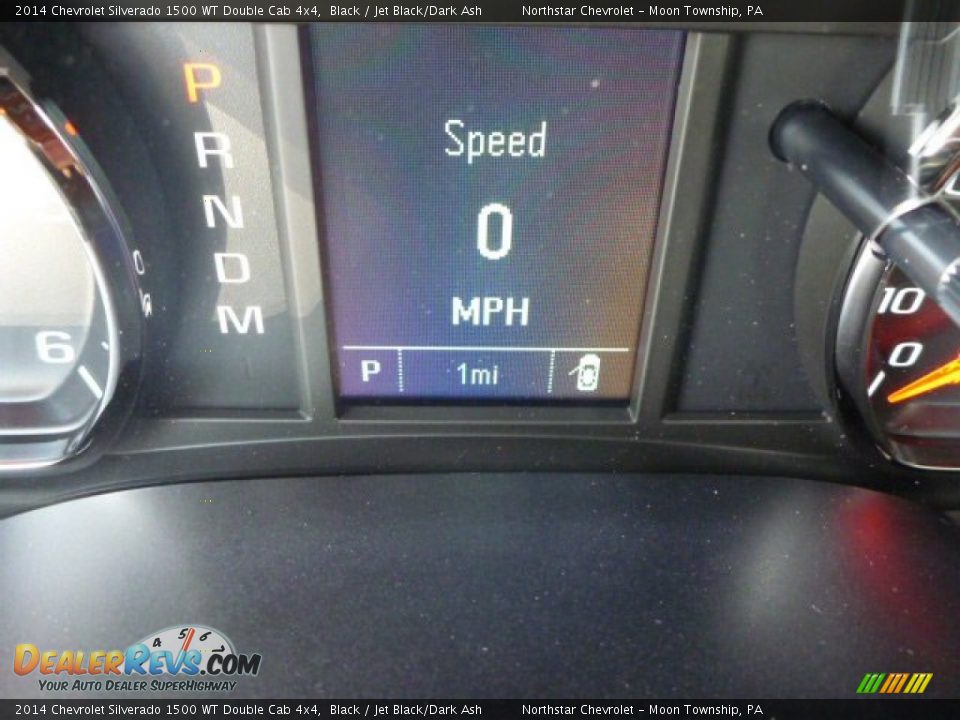 2014 Chevrolet Silverado 1500 WT Double Cab 4x4 Black / Jet Black/Dark Ash Photo #17