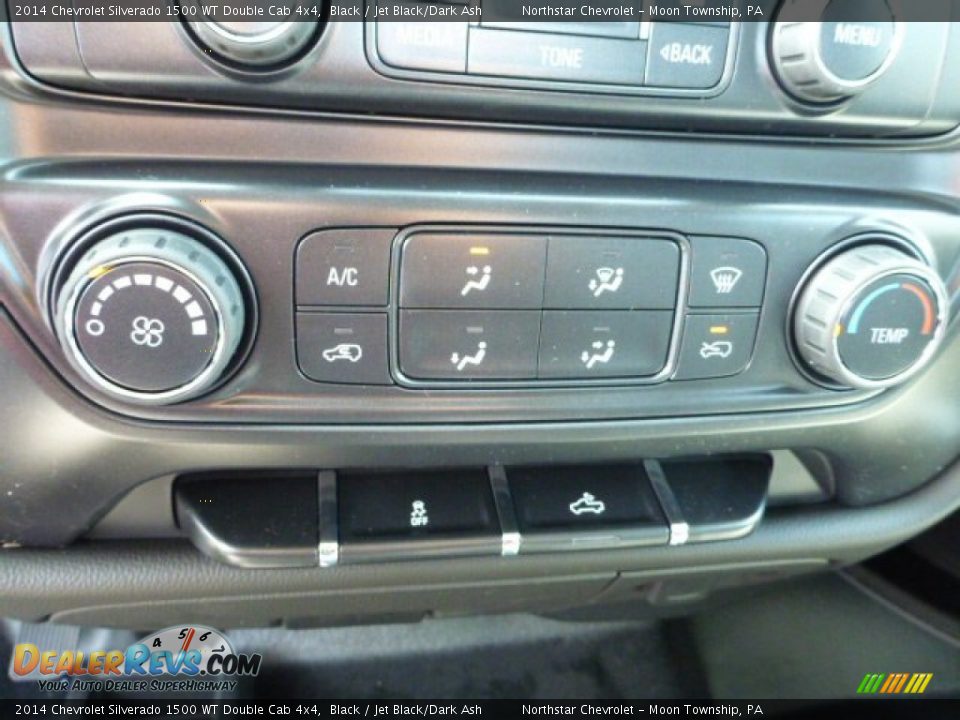 2014 Chevrolet Silverado 1500 WT Double Cab 4x4 Black / Jet Black/Dark Ash Photo #19