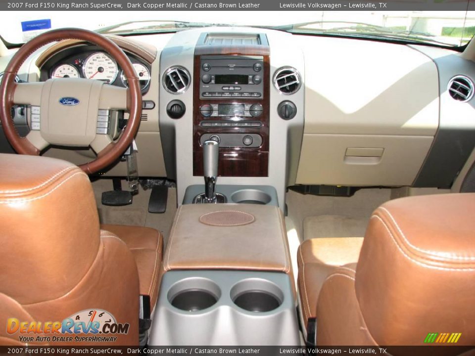 2007 Ford F150 King Ranch SuperCrew Dark Copper Metallic / Castano Brown Leather Photo #13