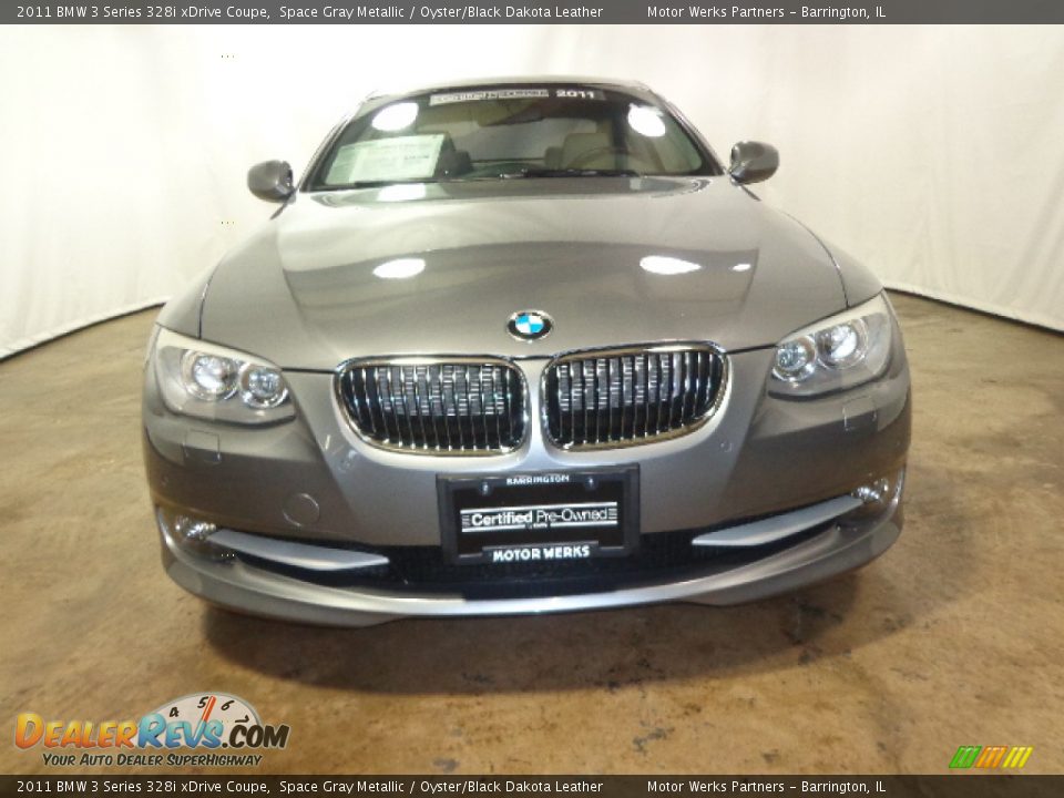 2011 BMW 3 Series 328i xDrive Coupe Space Gray Metallic / Oyster/Black Dakota Leather Photo #2