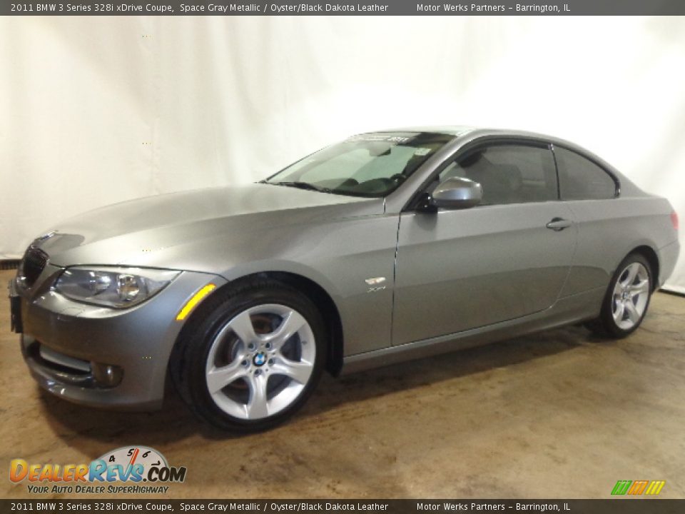 2011 BMW 3 Series 328i xDrive Coupe Space Gray Metallic / Oyster/Black Dakota Leather Photo #4