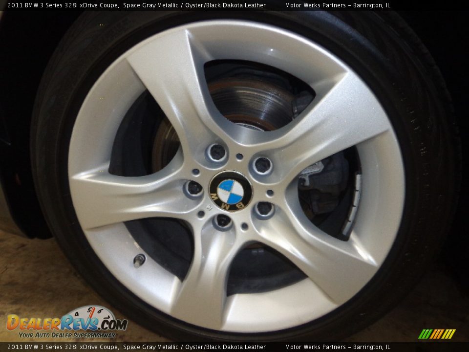 2011 BMW 3 Series 328i xDrive Coupe Space Gray Metallic / Oyster/Black Dakota Leather Photo #7
