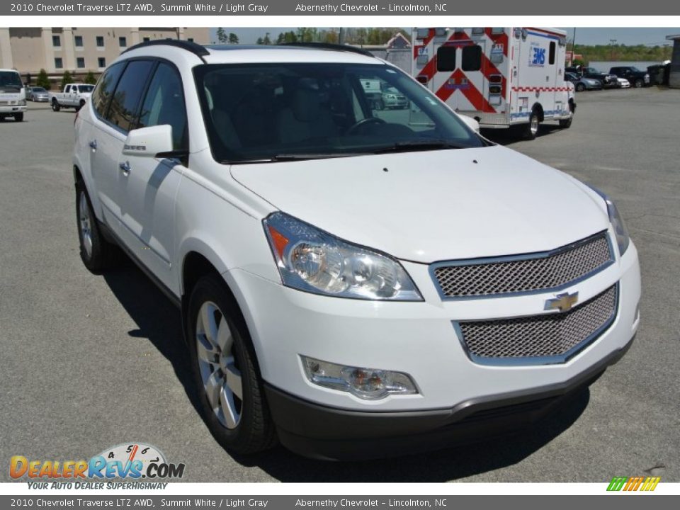 2010 Chevrolet Traverse LTZ AWD Summit White / Light Gray Photo #1