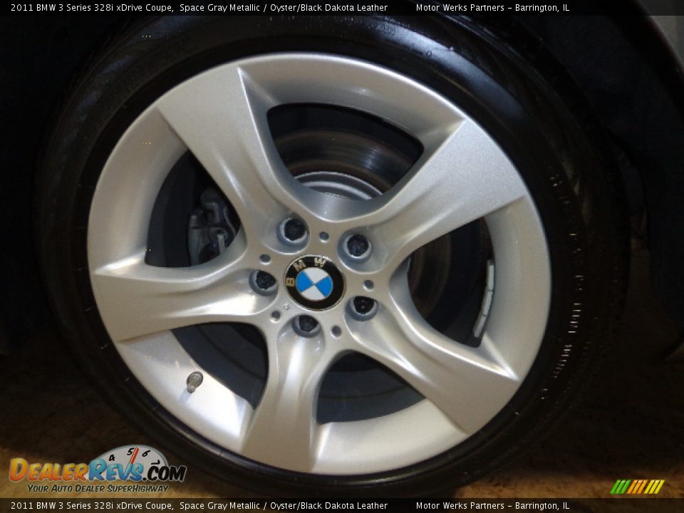 2011 BMW 3 Series 328i xDrive Coupe Space Gray Metallic / Oyster/Black Dakota Leather Photo #8