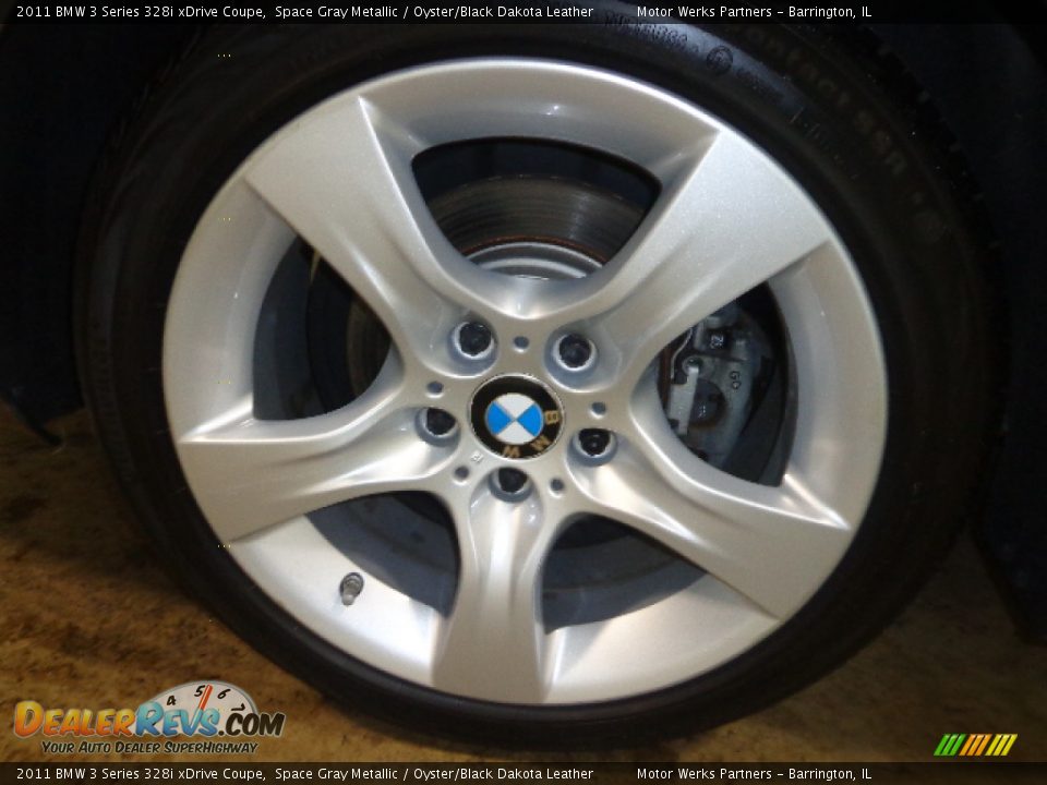 2011 BMW 3 Series 328i xDrive Coupe Space Gray Metallic / Oyster/Black Dakota Leather Photo #9