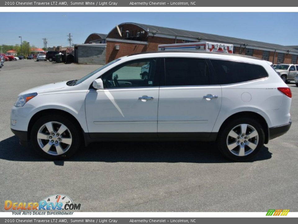 2010 Chevrolet Traverse LTZ AWD Summit White / Light Gray Photo #3