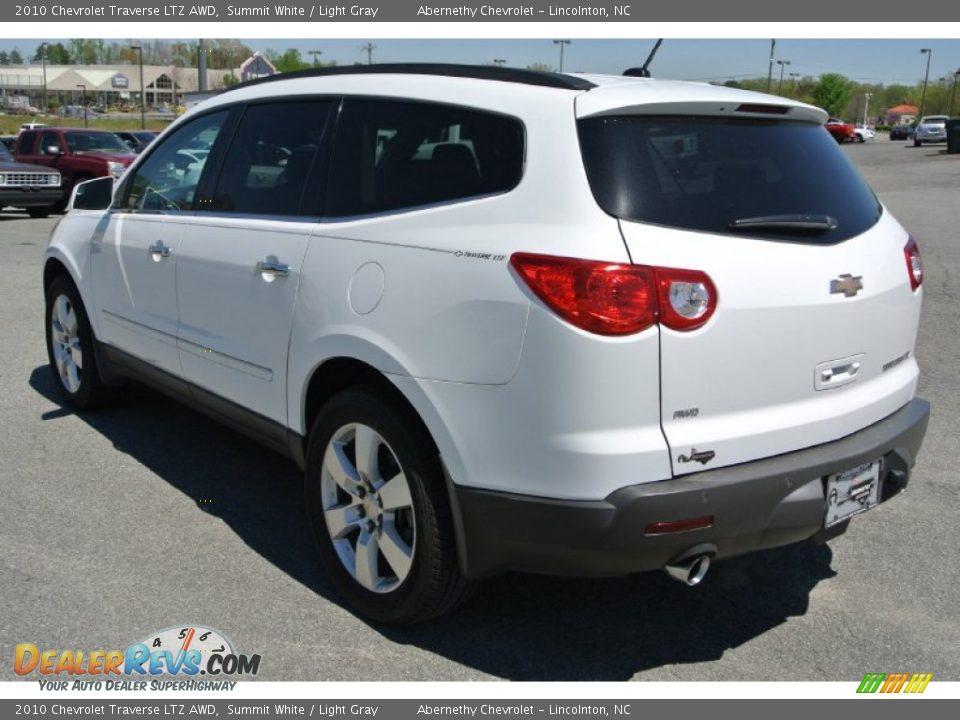 2010 Chevrolet Traverse LTZ AWD Summit White / Light Gray Photo #4