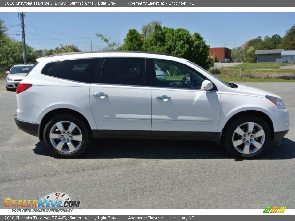 2010 Chevrolet Traverse LTZ AWD Summit White / Light Gray Photo #6