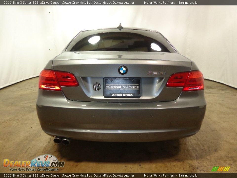 2011 BMW 3 Series 328i xDrive Coupe Space Gray Metallic / Oyster/Black Dakota Leather Photo #17