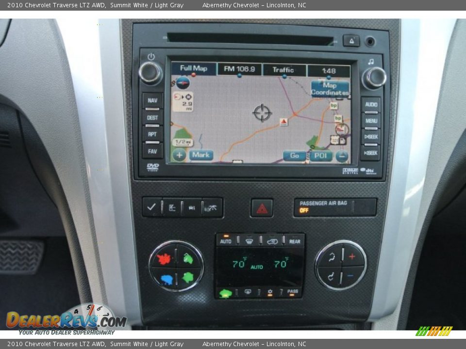 2010 Chevrolet Traverse LTZ AWD Summit White / Light Gray Photo #12