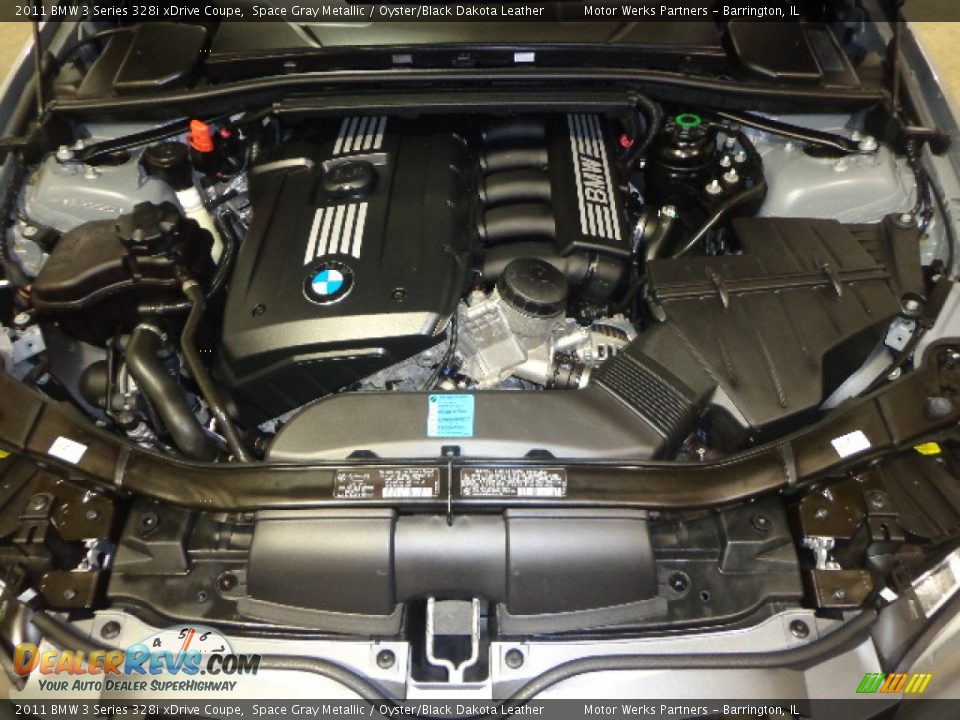 2011 BMW 3 Series 328i xDrive Coupe Space Gray Metallic / Oyster/Black Dakota Leather Photo #20
