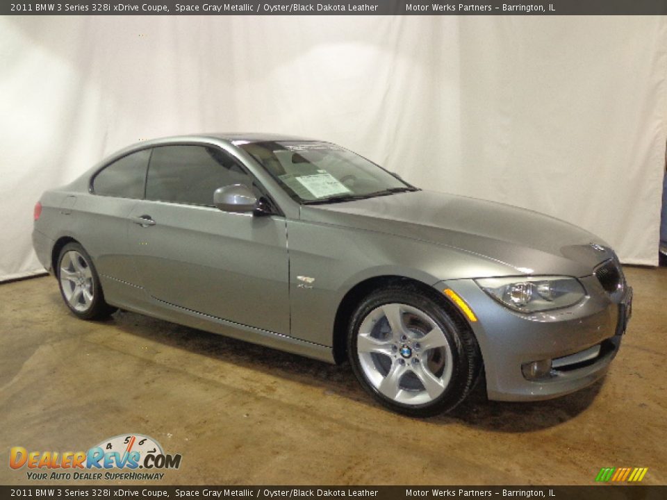 2011 BMW 3 Series 328i xDrive Coupe Space Gray Metallic / Oyster/Black Dakota Leather Photo #21