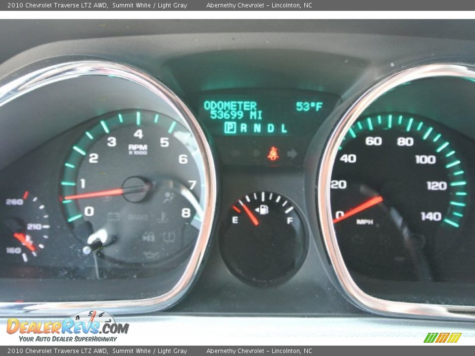 2010 Chevrolet Traverse LTZ AWD Summit White / Light Gray Photo #17