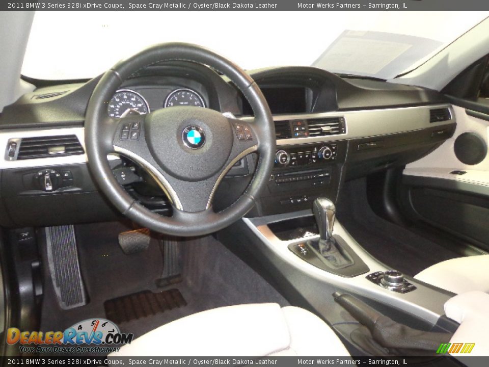 2011 BMW 3 Series 328i xDrive Coupe Space Gray Metallic / Oyster/Black Dakota Leather Photo #25