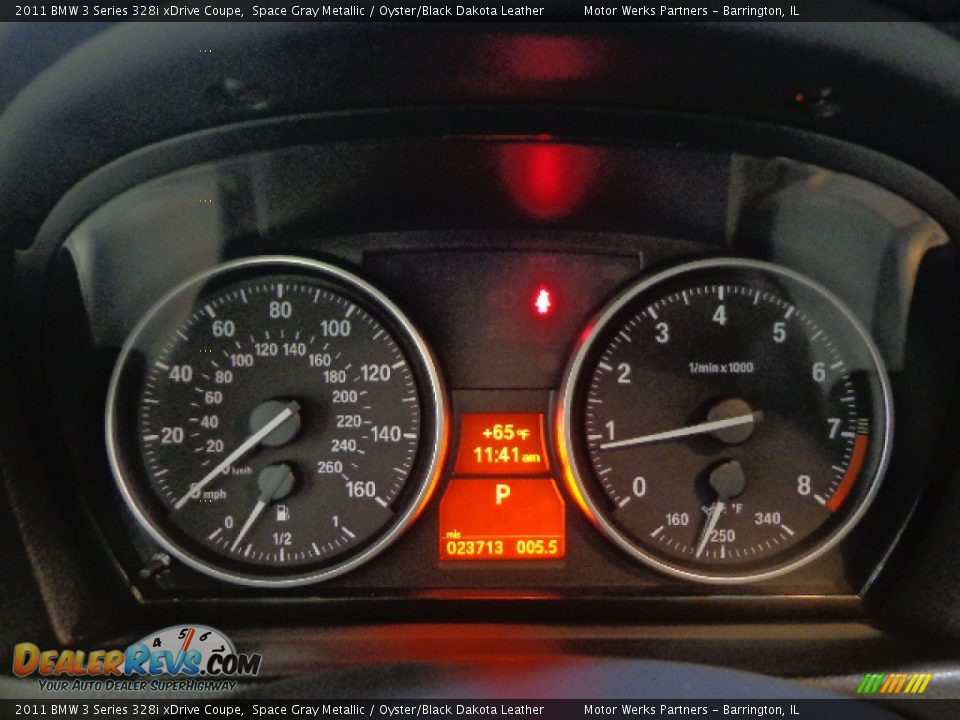 2011 BMW 3 Series 328i xDrive Coupe Space Gray Metallic / Oyster/Black Dakota Leather Photo #26
