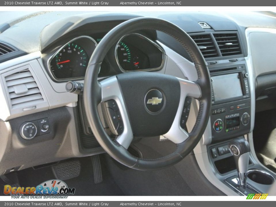 2010 Chevrolet Traverse LTZ AWD Summit White / Light Gray Photo #30