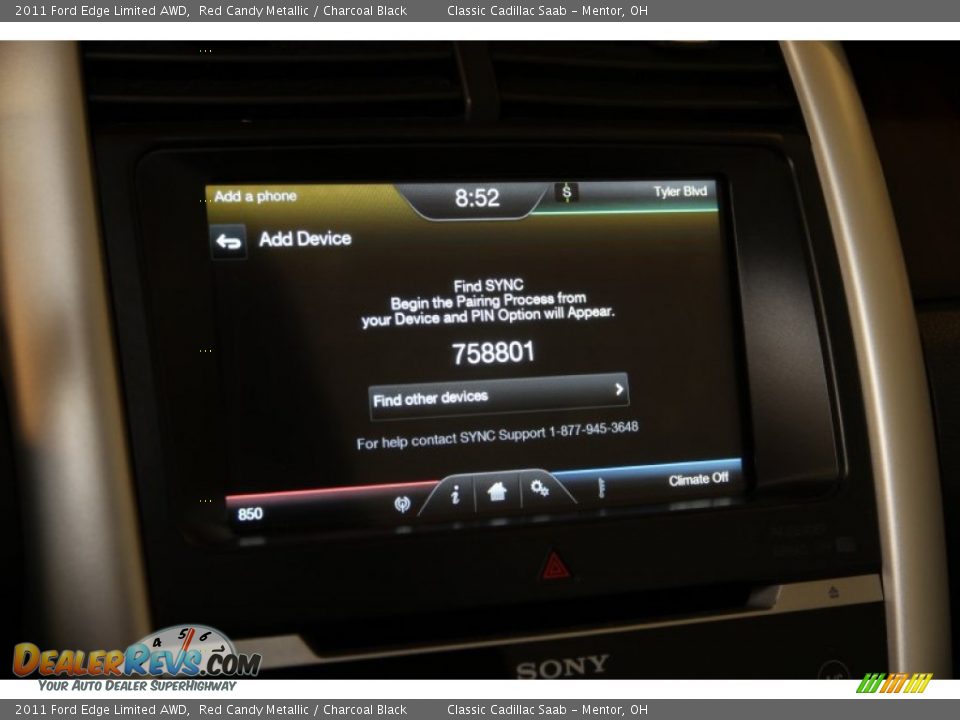 2011 Ford Edge Limited AWD Red Candy Metallic / Charcoal Black Photo #13