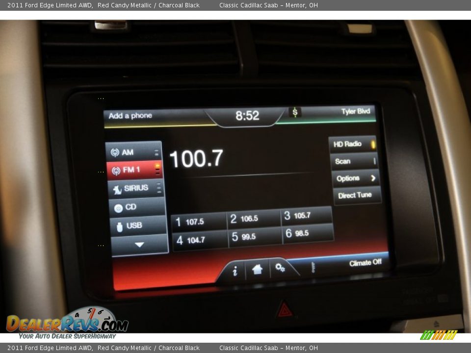 2011 Ford Edge Limited AWD Red Candy Metallic / Charcoal Black Photo #16