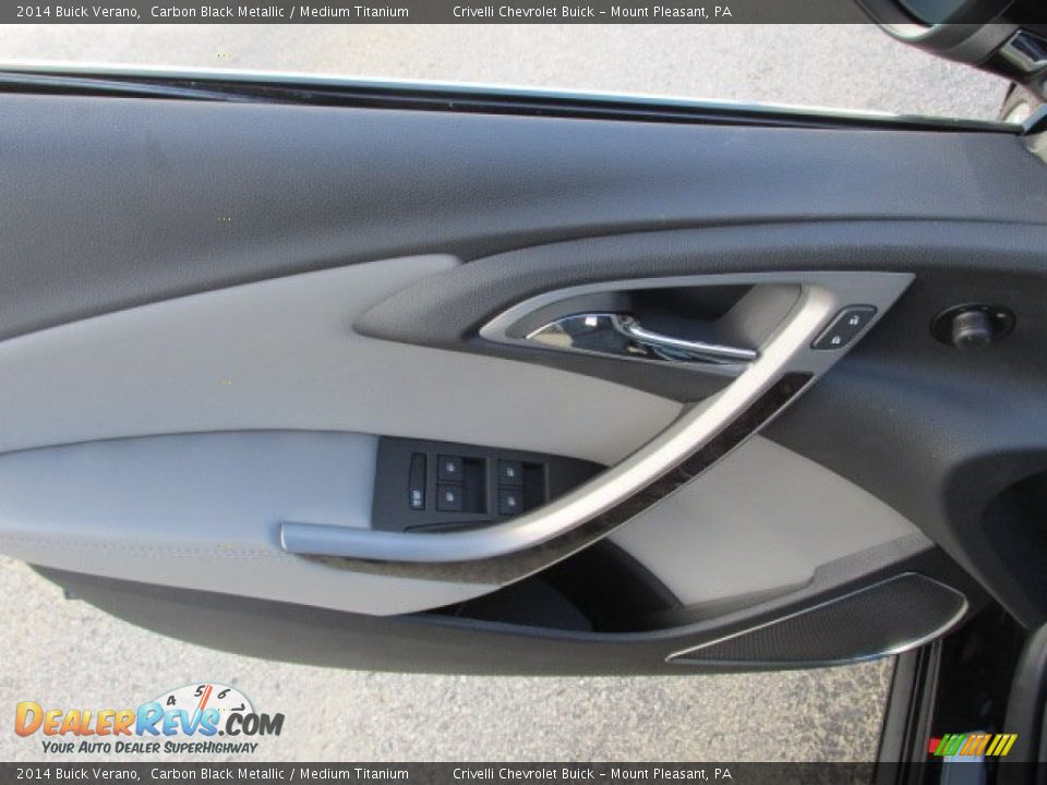 2014 Buick Verano Carbon Black Metallic / Medium Titanium Photo #9