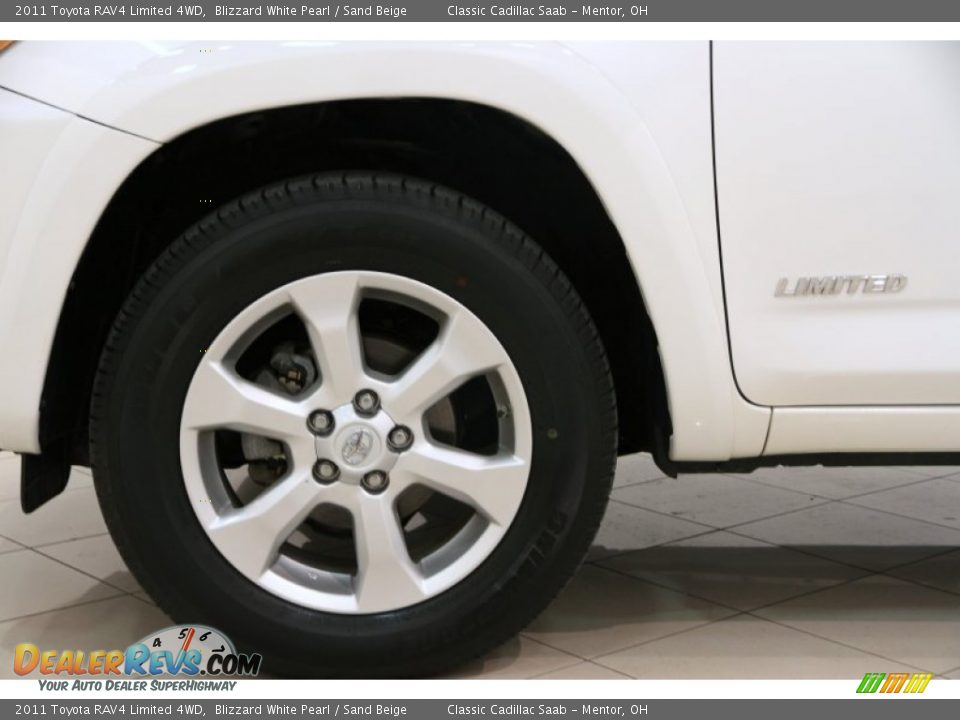 2011 Toyota RAV4 Limited 4WD Blizzard White Pearl / Sand Beige Photo #18
