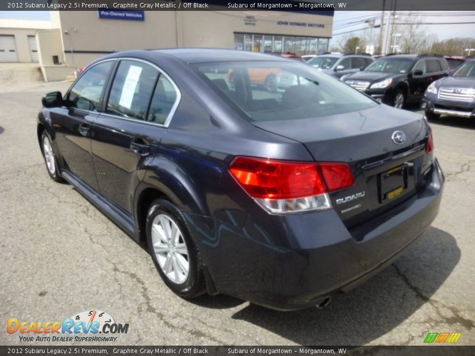 2012 Subaru Legacy 2.5i Premium Graphite Gray Metallic / Off Black Photo #9