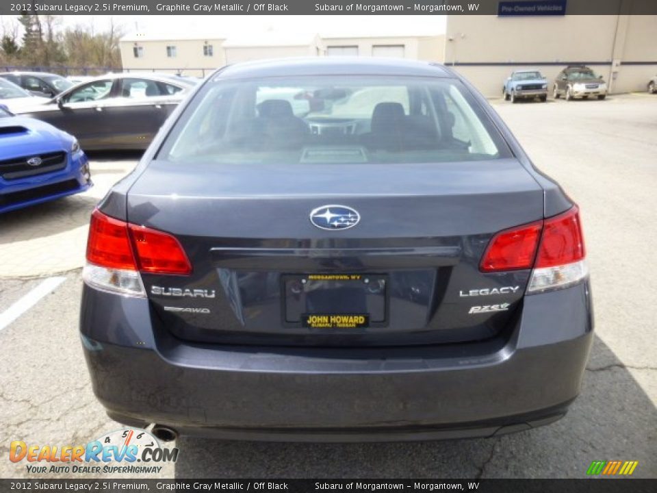 2012 Subaru Legacy 2.5i Premium Graphite Gray Metallic / Off Black Photo #10