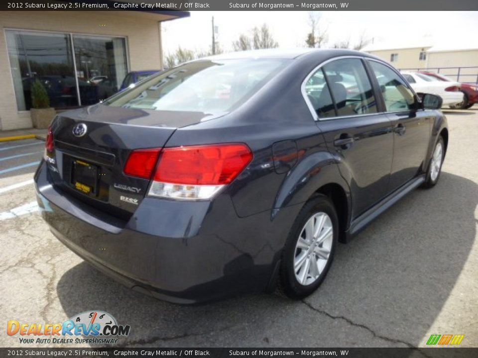 2012 Subaru Legacy 2.5i Premium Graphite Gray Metallic / Off Black Photo #11