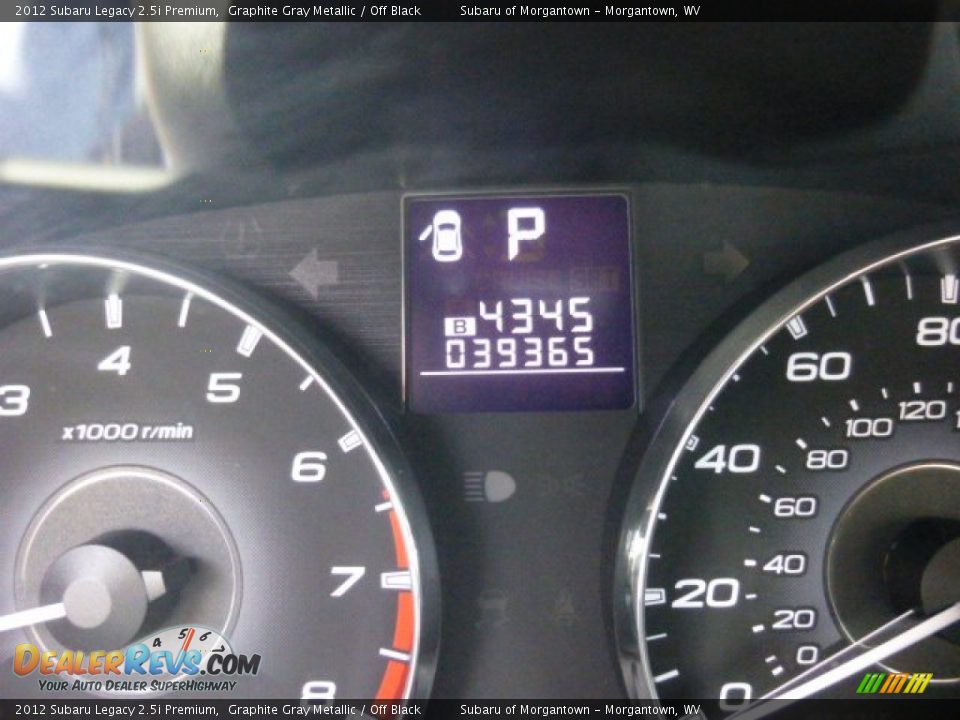 2012 Subaru Legacy 2.5i Premium Graphite Gray Metallic / Off Black Photo #20