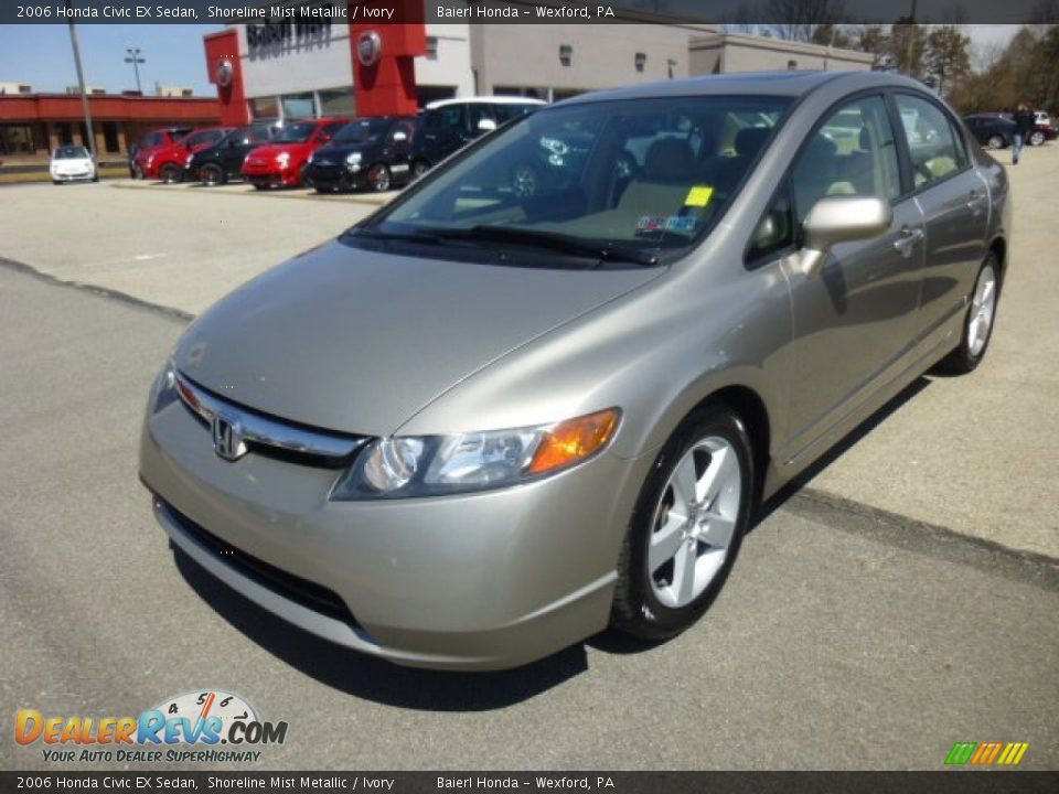 2006 Honda Civic EX Sedan Shoreline Mist Metallic / Ivory Photo #3