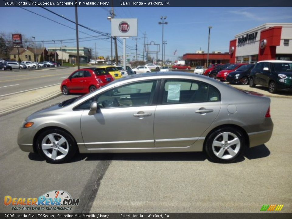 2006 Honda Civic EX Sedan Shoreline Mist Metallic / Ivory Photo #4