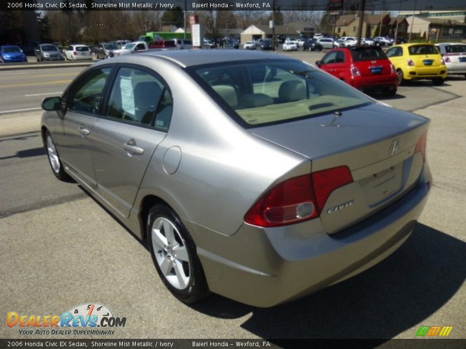 2006 Honda Civic EX Sedan Shoreline Mist Metallic / Ivory Photo #5