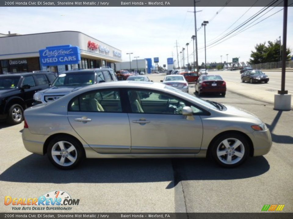 2006 Honda Civic EX Sedan Shoreline Mist Metallic / Ivory Photo #8