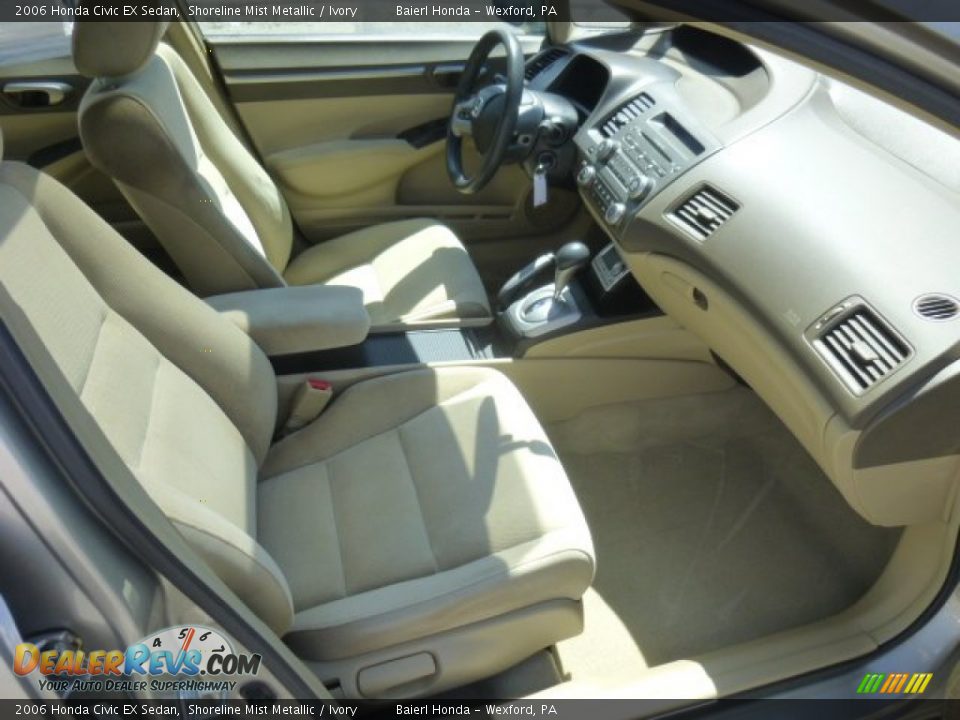 2006 Honda Civic EX Sedan Shoreline Mist Metallic / Ivory Photo #10