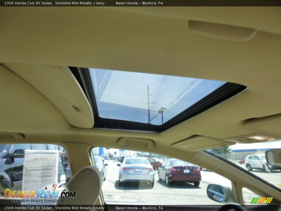 2006 Honda Civic EX Sedan Shoreline Mist Metallic / Ivory Photo #11