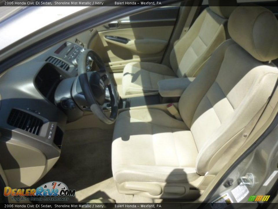 2006 Honda Civic EX Sedan Shoreline Mist Metallic / Ivory Photo #15