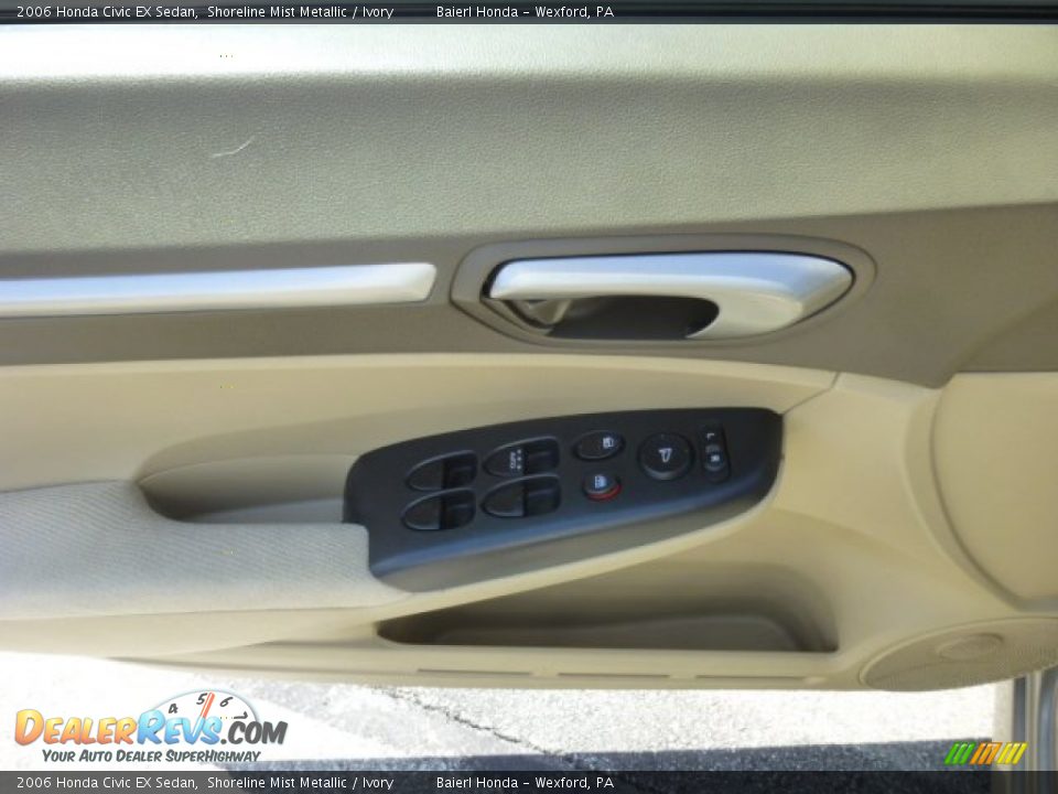 2006 Honda Civic EX Sedan Shoreline Mist Metallic / Ivory Photo #17