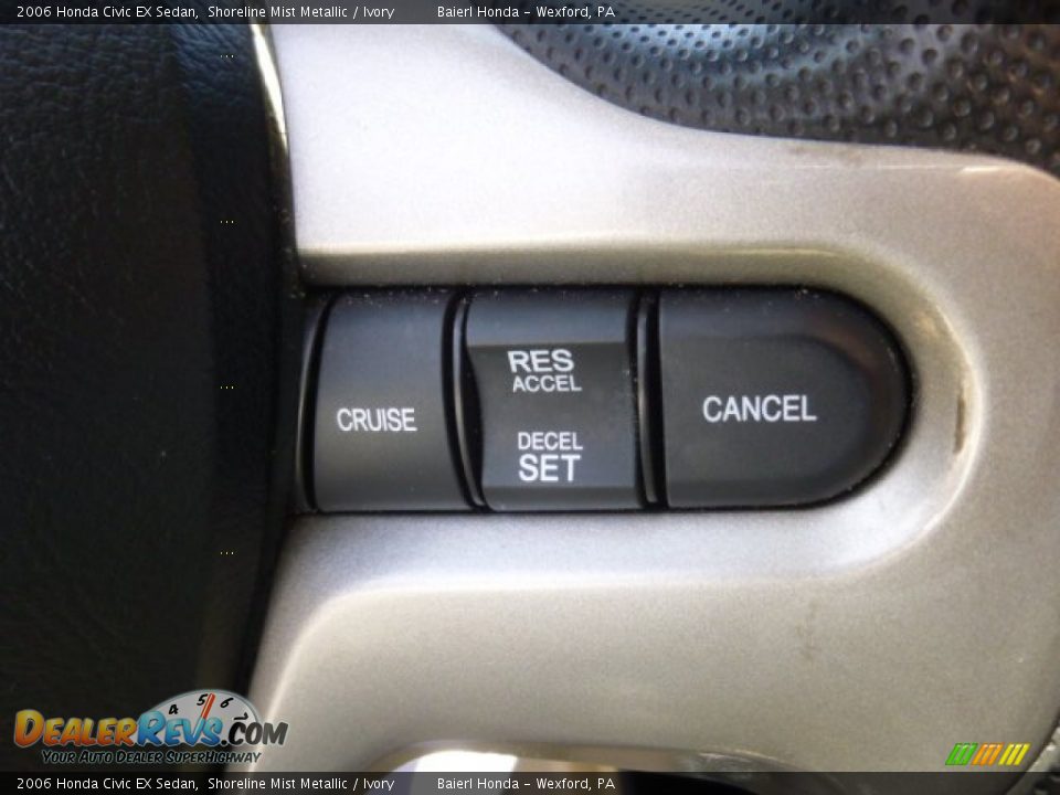 2006 Honda Civic EX Sedan Shoreline Mist Metallic / Ivory Photo #18