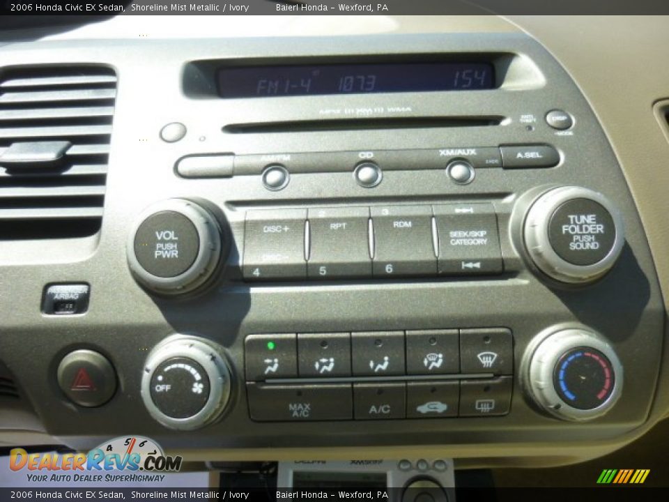 2006 Honda Civic EX Sedan Shoreline Mist Metallic / Ivory Photo #19