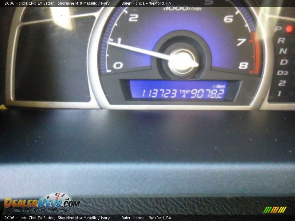 2006 Honda Civic EX Sedan Shoreline Mist Metallic / Ivory Photo #20