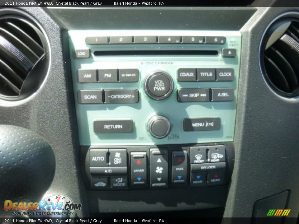 2011 Honda Pilot EX 4WD Crystal Black Pearl / Gray Photo #19