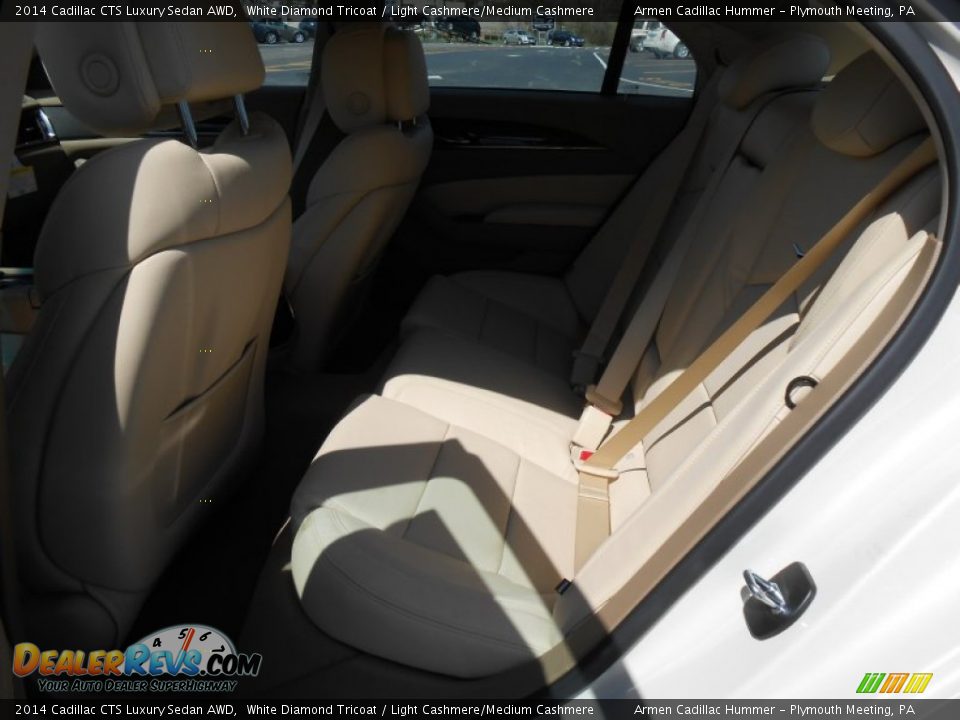 2014 Cadillac CTS Luxury Sedan AWD White Diamond Tricoat / Light Cashmere/Medium Cashmere Photo #9