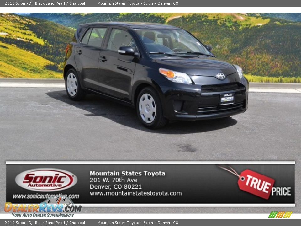 2010 Scion xD Black Sand Pearl / Charcoal Photo #1