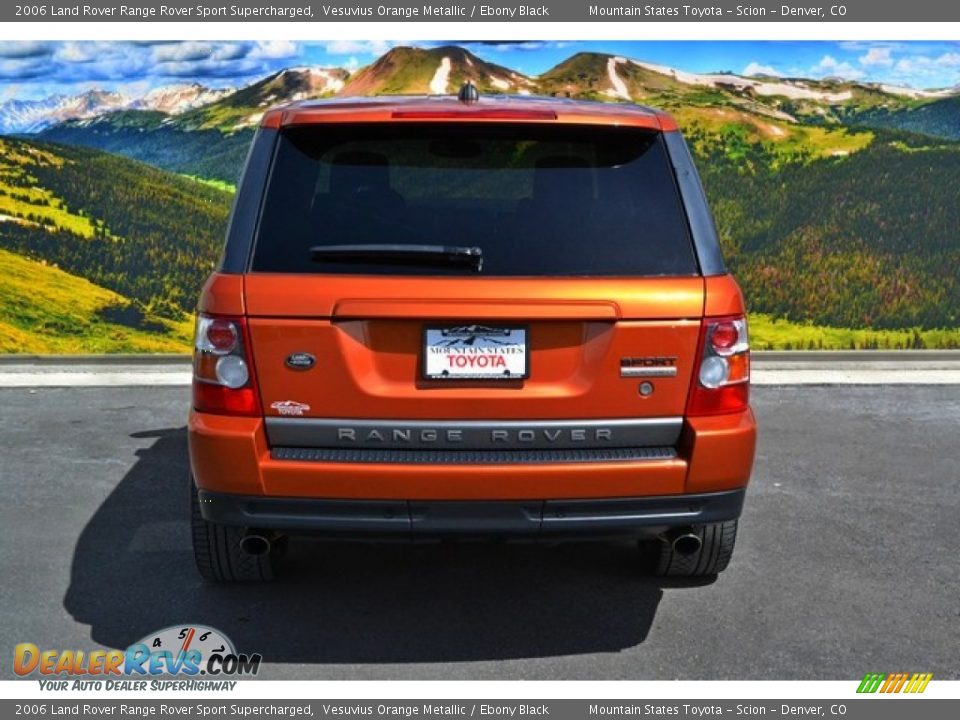 2006 Land Rover Range Rover Sport Supercharged Vesuvius Orange Metallic / Ebony Black Photo #8