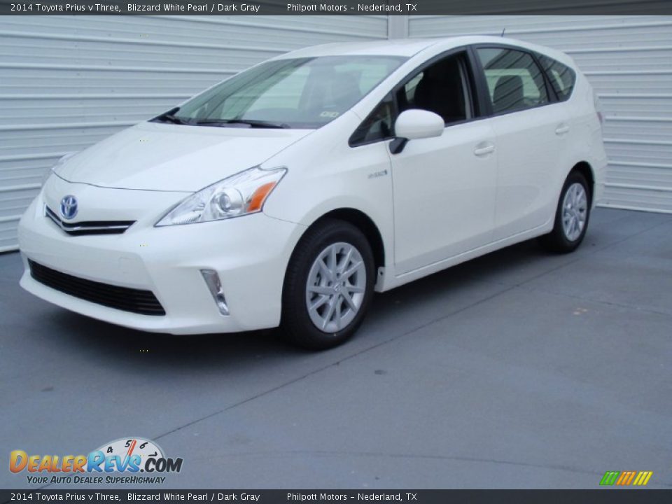 2014 Toyota Prius v Three Blizzard White Pearl / Dark Gray Photo #7