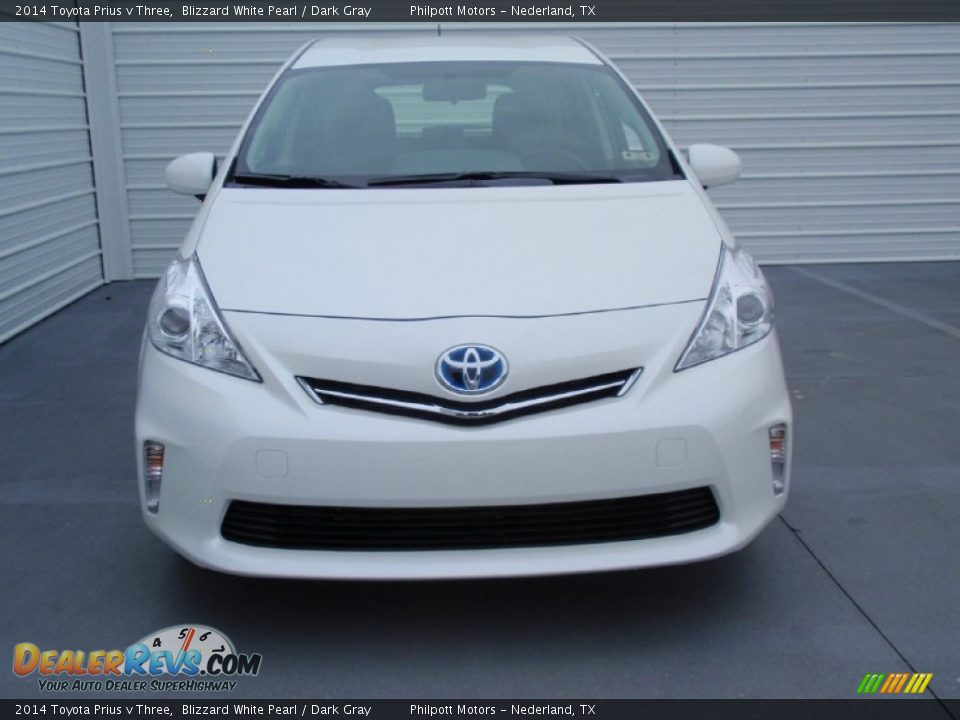 2014 Toyota Prius v Three Blizzard White Pearl / Dark Gray Photo #8