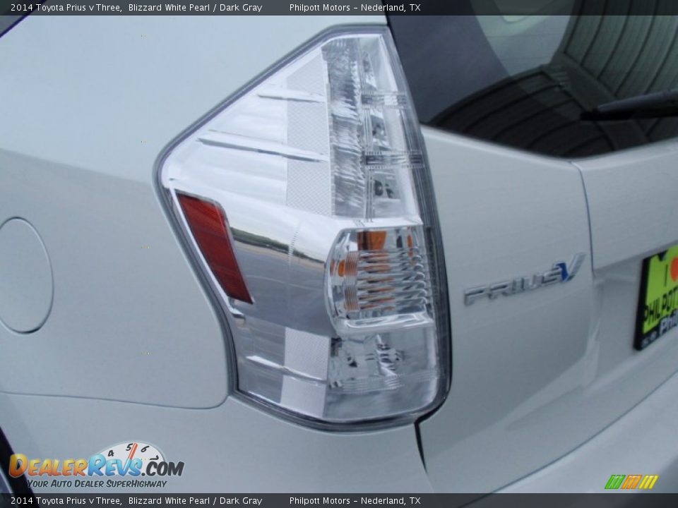 2014 Toyota Prius v Three Blizzard White Pearl / Dark Gray Photo #13