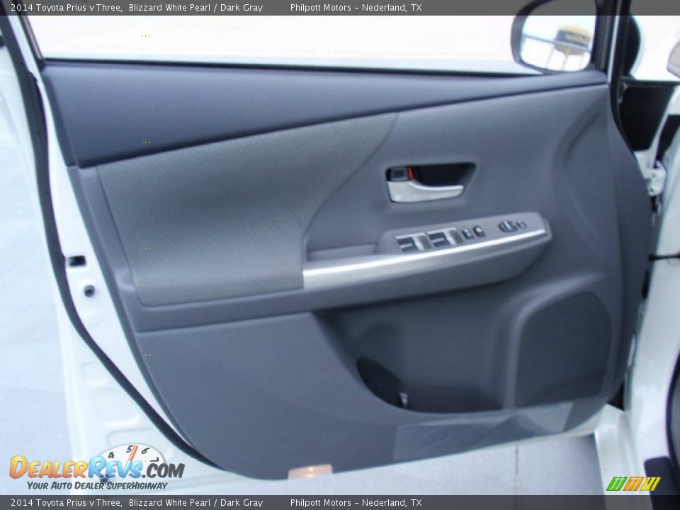 2014 Toyota Prius v Three Blizzard White Pearl / Dark Gray Photo #23