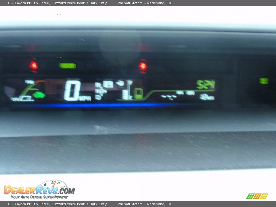 2014 Toyota Prius v Three Blizzard White Pearl / Dark Gray Photo #29