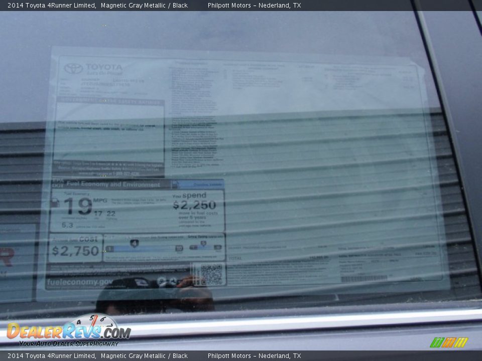 2014 Toyota 4Runner Limited Magnetic Gray Metallic / Black Photo #36