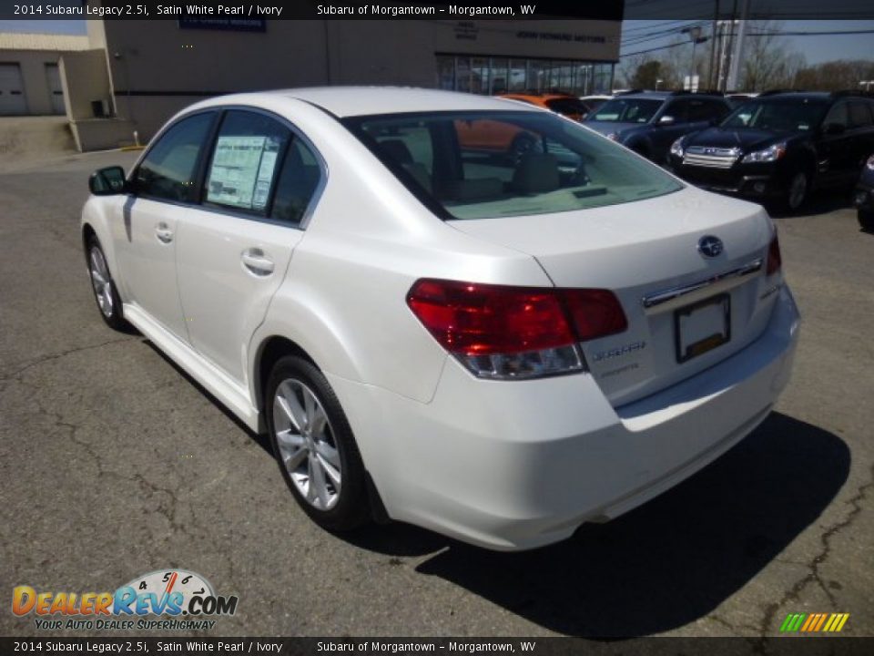 2014 Subaru Legacy 2.5i Satin White Pearl / Ivory Photo #5